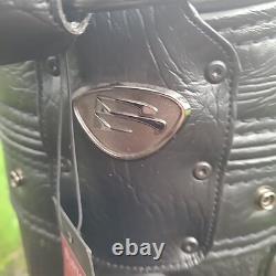 Burton Staff Bag Golf Six Slot 6 Pocket Black Leather Jim Beam Hornitos Tequila