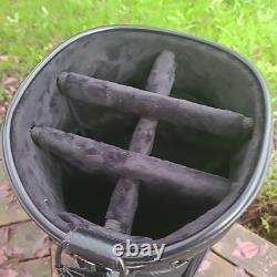 Burton Staff Bag Golf Six Slot 6 Pocket Black Leather Jim Beam Hornitos Tequila