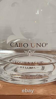 Cabo Uno Tequila Anejo Reserva EMPTY Glass Decanter Lid Cork Limited Edit Box