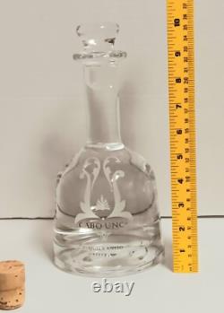 Cabo Uno Tequila Anejo Reserva EMPTY Glass Decanter Lid Cork Limited Edit Box