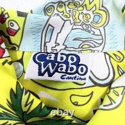 Cabo Wabo Cantina Sammy Hagar Reposado Tequila Hawaiian Camp Shirt Yellow Men 40