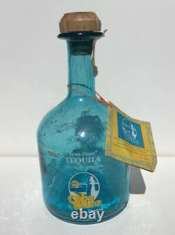 Cabo Wabo Resposado Tequila Bottle 1st Generation Blue Hand Blown, Sammy Hagar