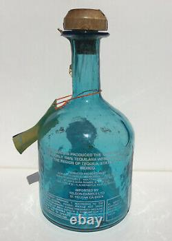 Cabo Wabo Resposado Tequila Bottle 1st Generation Blue Hand Blown, Sammy Hagar