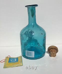 Cabo Wabo Resposado Tequila Bottle 1st Generation Blue Hand Blown, Sammy Hagar