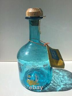 Cabo Wabo Resposado Tequila Bottle 1st Generation Blue Hand Blown, Sammy Hagar