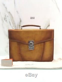 Cartella Professionale Santoni In Pelle Tequila Luxury Santoni Work Bag