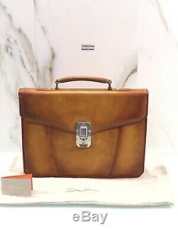 Cartella Professionale Santoni In Pelle Tequila Luxury Santoni Work Bag