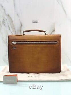 Cartella Professionale Santoni In Pelle Tequila Luxury Santoni Work Bag