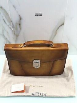 Cartella Professionale Santoni In Pelle Tequila Luxury Santoni Work Bag