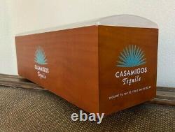 Casamigos Tequila Wood Condiment Dispenser Caddy 6 Tray Taco Bar Chilled Garnish