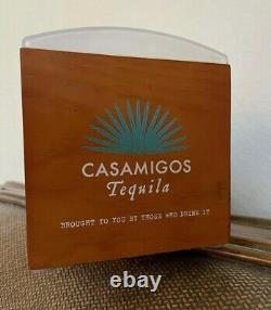 Casamigos Tequila Wood Condiment Dispenser Caddy 6 Tray Taco Bar Chilled Garnish