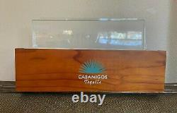 Casamigos Tequila Wood Condiment Dispenser Caddy 6 Tray Taco Bar Chilled Garnish