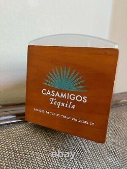 Casamigos Tequila Wood Condiment Dispenser Caddy 6 Tray Taco Bar Chilled Garnish