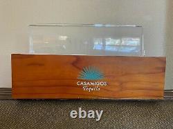 Casamigos Tequila Wood Condiment Dispenser Caddy 6 Tray Taco Bar Chilled Garnish