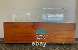 Casamigos Tequila Wood Condiment Dispenser Caddy 6 Tray Taco Bar Chilled Garnish