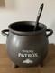Ceramic Patron Tequila Halloween Cocktail Treat Cauldron With Ladle 10 Quart