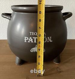 Ceramic Patron Tequila Halloween Cocktail Treat Cauldron With Ladle 10 Quart