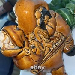 Ceramica Tapia Drunken Donkey Rider Agave Tequila Decanter Stand Shot Bar Decor