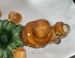 Ceramica Tapia Drunken Donkey Rider Agave Tequila Decanter Stand Shot Bar Decor