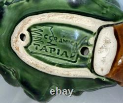 Ceramica Tapia Drunken Donkey Rider Agave Tequila Decanter Stand Shot Bar Decor