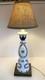 Clase Azul Reposado Tequila Table Lamp Package Withburlap Shade Led Bulb Wood Base
