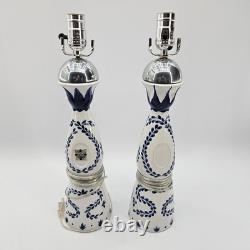 Clase Azul Repurposed Tequila Bottle Handcrafted Pair Of Lamps