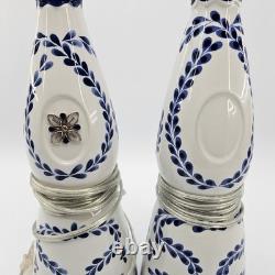 Clase Azul Repurposed Tequila Bottle Handcrafted Pair Of Lamps