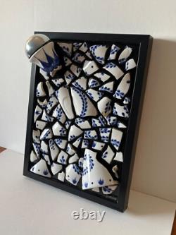 Clase Azul Tequila Bottle Art Handmade Glass & Resin Wall Decor 17 x 13