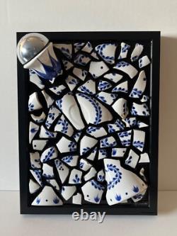 Clase Azul Tequila Bottle Art Handmade Glass & Resin Wall Decor 17 x 13