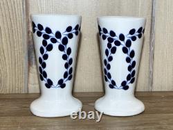 Clase Azul Tequila Set of 2 Ceramic Snifter Shot Glasses 4 Hand Painted Mexico