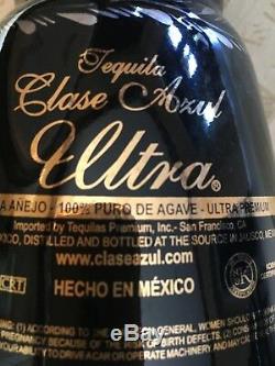 Clase Azul Ultra Anejo Tequila Black/Silver/Platinum/Gold Bottle (empty)