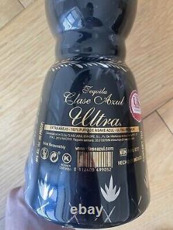 Clase Azul Ultra Extra Anejo Tequila Empty Bottle Black Platinum(no front logo)