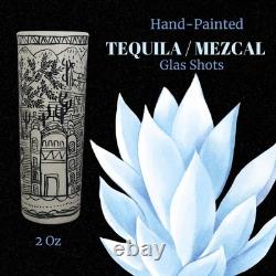 Colorful Mexican Artistry in Every Sip Hand-painted Tequila decanter & Shot