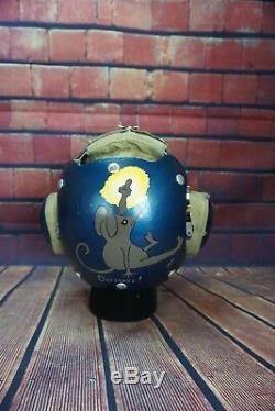 Custom Painted USN Cranial Tequila Sunrise/Defiance Mouse Vietnam Era Helmet