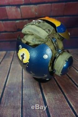 Custom Painted USN Cranial Tequila Sunrise/Defiance Mouse Vietnam Era Helmet