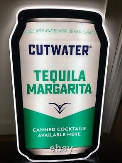 Cutwater Tequila Margarita Can Led Bar Sign Man Cave Garage Decor Light New