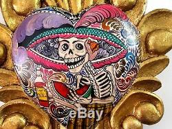 DAY OF THE DEAD HEART Catrina with Tequila Bottle19 by Filemon Ramos, SIGNED