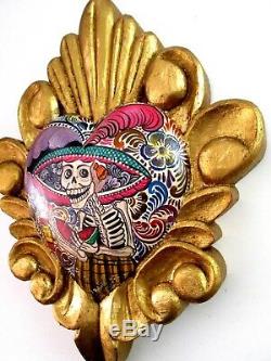 DAY OF THE DEAD HEART Catrina with Tequila Bottle19 by Filemon Ramos, SIGNED