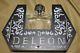 Deleon Reposado Tequila Bottle With Silver Skull & Display Stand, Sign With Light