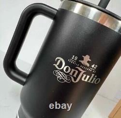 DON JULIO TEQUILA Branded Hydro Flask 40oz Black All Around Travel Tumbler NEW