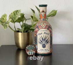 DOS ARTES Tequila Extra Añejo Hand Painted Ceramic 1L Bottle EMPTY