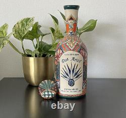 DOS ARTES Tequila Extra Añejo Hand Painted Ceramic 1L Bottle EMPTY