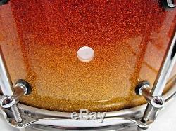 Ddrum Dios Maple 14x7 Snare drum in Tequila Sunrise Sparkle
