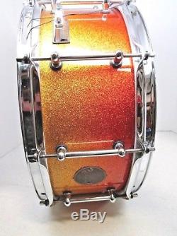 Ddrum Dios Maple 15x7 Snare drum in Tequila Sunrise Sparkle