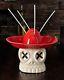 Dia De Los Muertos Day Of The Dead Mexican Fiesta Tequila, Rum Skull Tiki Bowl