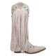 Dingo Tequila Fringe Southwest Sunrise Snip Toe Pull On Womens Off White Casual