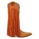 Dingo Tequila Fringe Southwest Sunrise Snip Toe Pull On Womens Orange Casual Bo