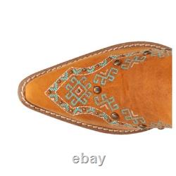 Dingo Tequila Fringe Southwest Sunrise Snip Toe Pull On Womens Orange Casual Bo