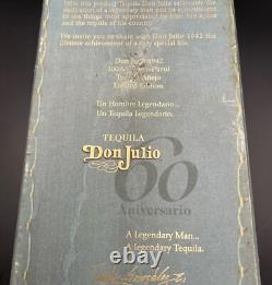 Don Julio 1942 Tequila 60th Anniversary Bottle & Gift Box Mexico Release Empty