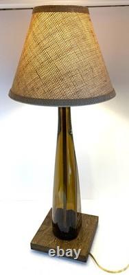 Don Julio 1942 Tequila TABLE LAMP Package with Burlap Shade LED Bulb & Wood Base